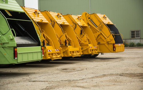 Team operating grab hire machinery on a construction site